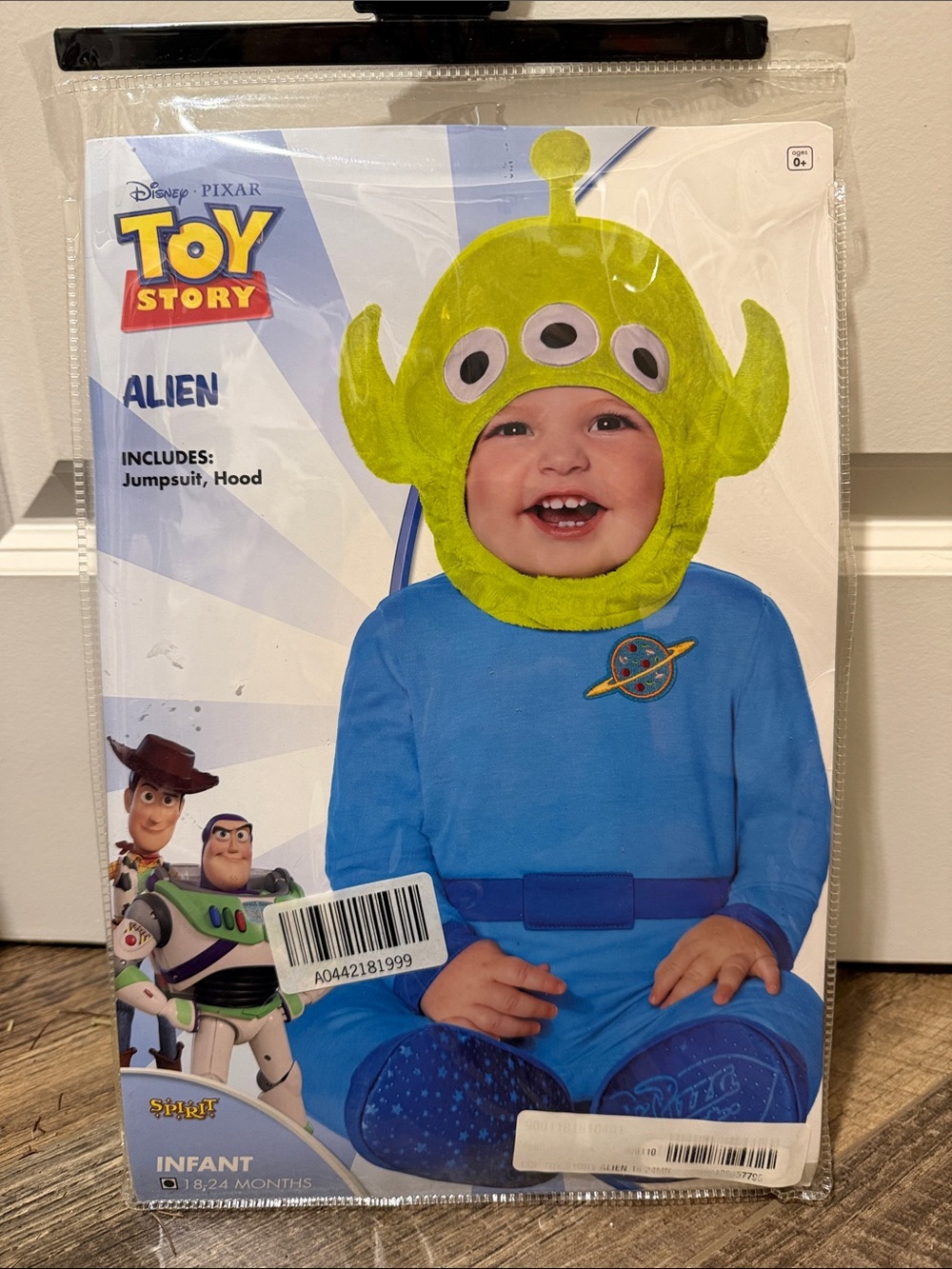 Toy Story Infant (18-24m) Alien Costume - Green & Blue